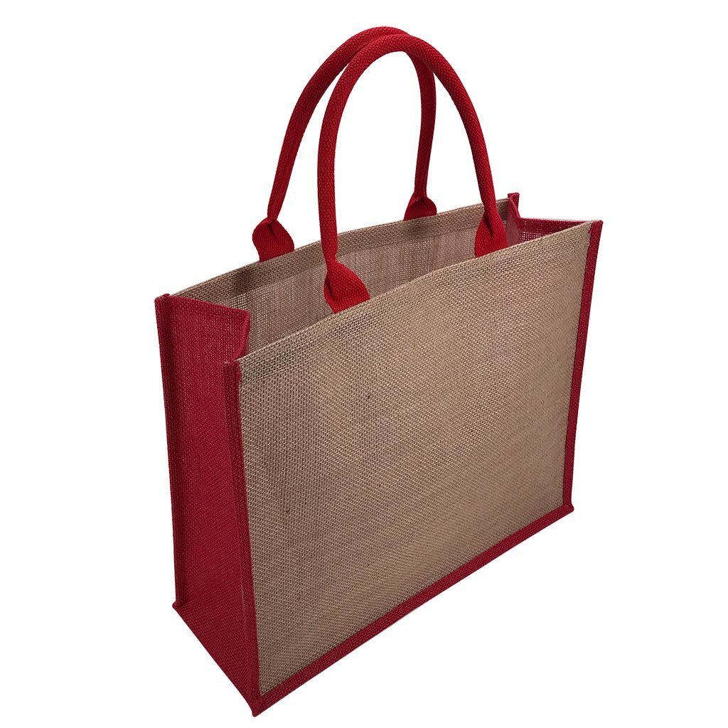 Stock Jute Bag Coloured-Red(SJB-02D) - greenpac.com.au