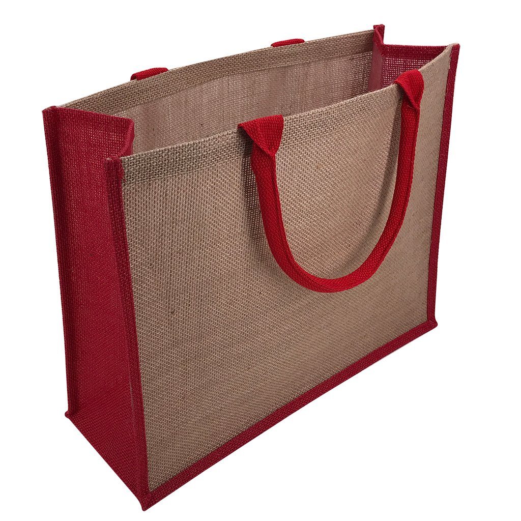 Stock Jute Bag Coloured-Red(SJB-02D) - greenpac.com.au