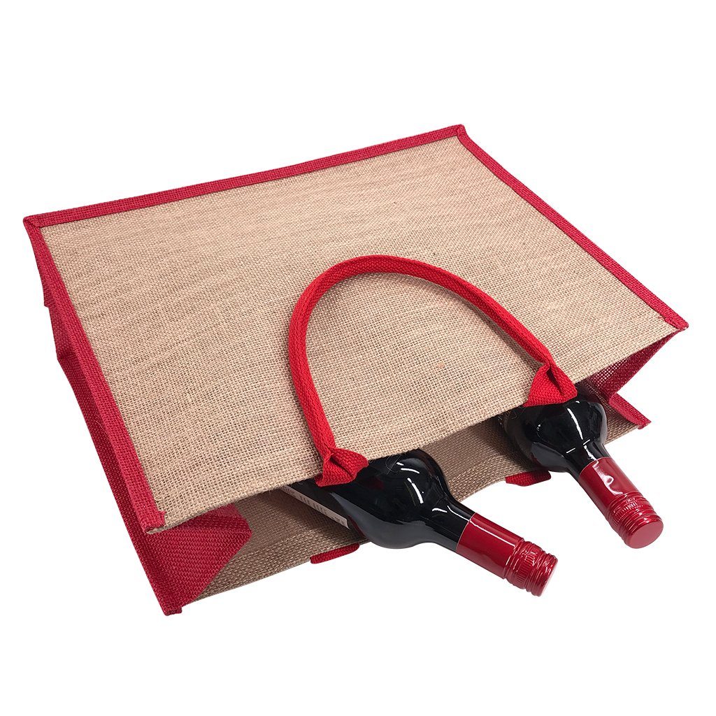 Stock Jute Bag Coloured-Red(SJB-02D) - greenpac.com.au