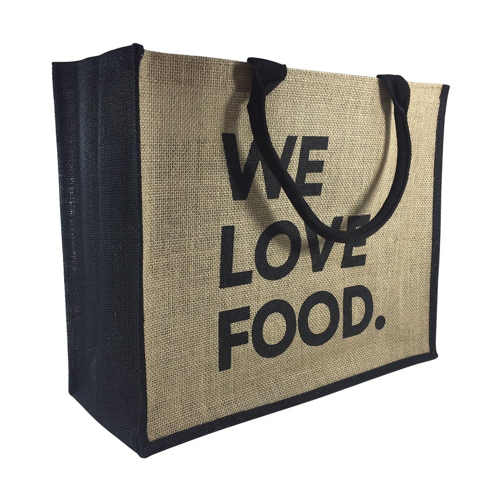 Stock Jute Bag Coloured-Black(SJB-02D) - greenpac.com.au
