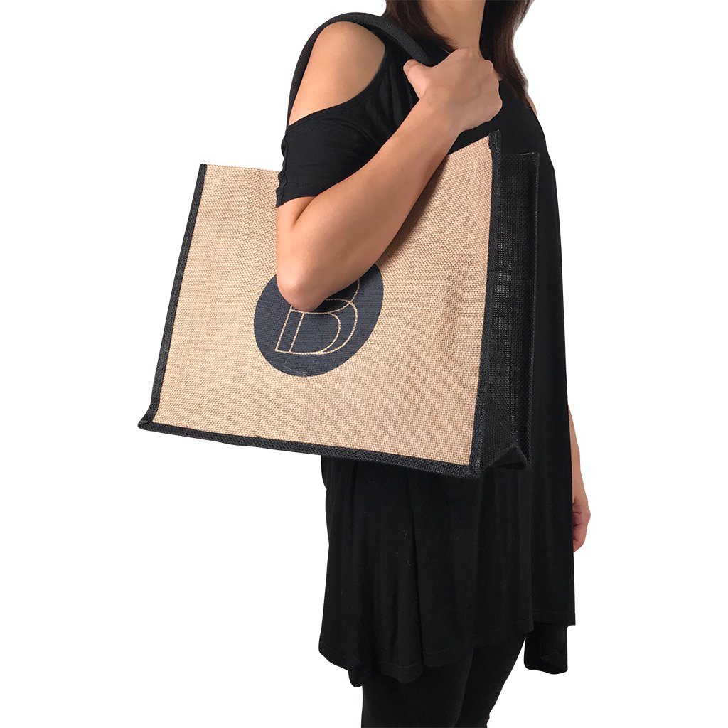 Stock Jute Bag Coloured-Black(SJB-02D) - greenpac.com.au