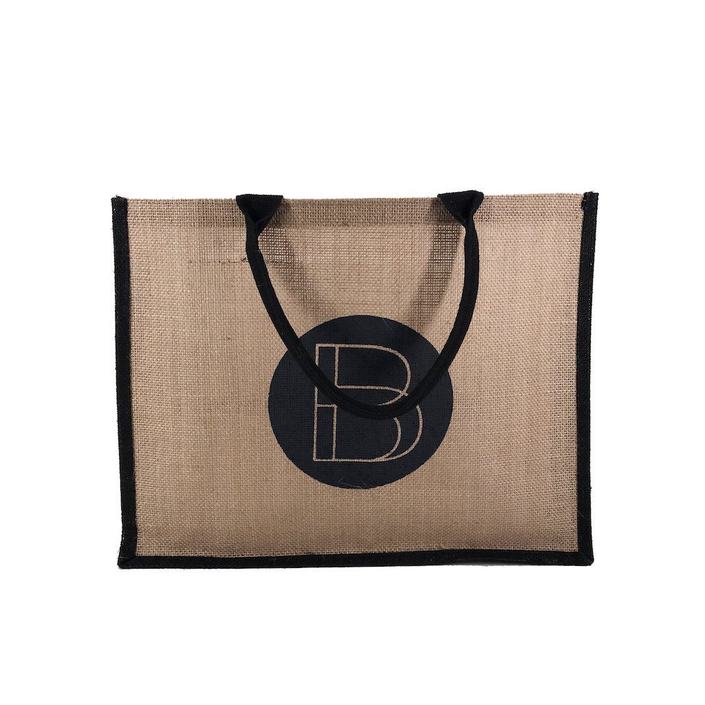 Stock Jute Bag Coloured-Black(SJB-02D) - greenpac.com.au