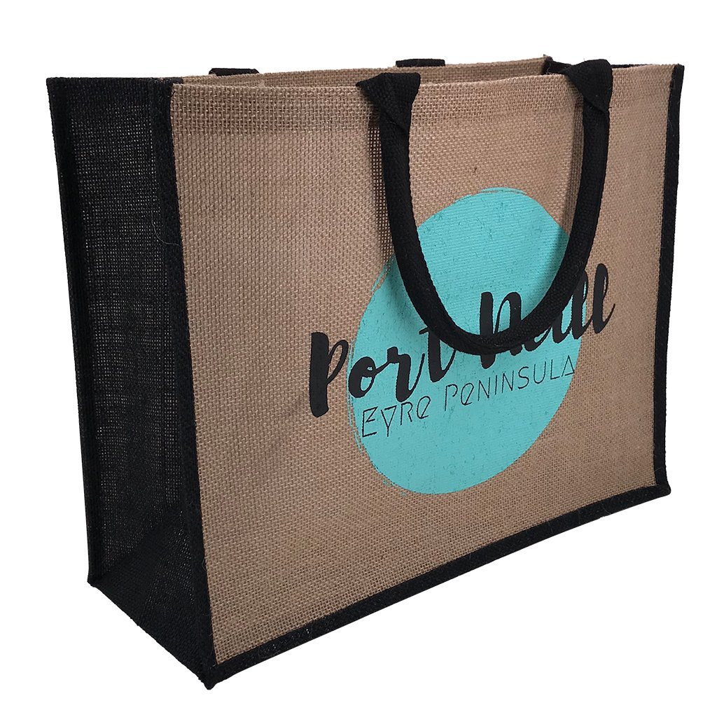 Stock Jute Bag Coloured-Black(SJB-02D) - greenpac.com.au