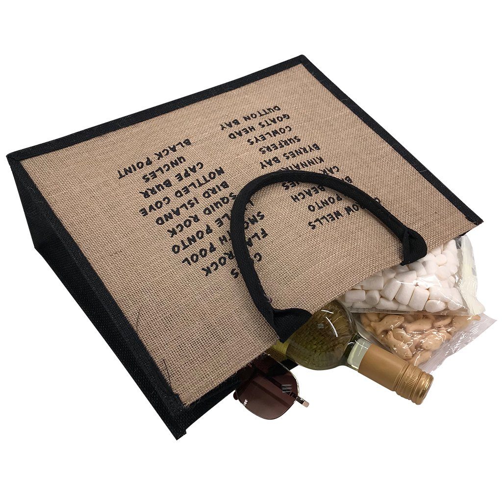 Stock Jute Bag Coloured-Black(SJB-02D) - greenpac.com.au