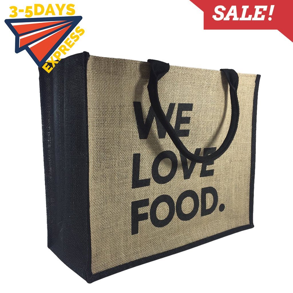 Stock Jute Bag Coloured-Black(SJB-02D) - greenpac.com.au
