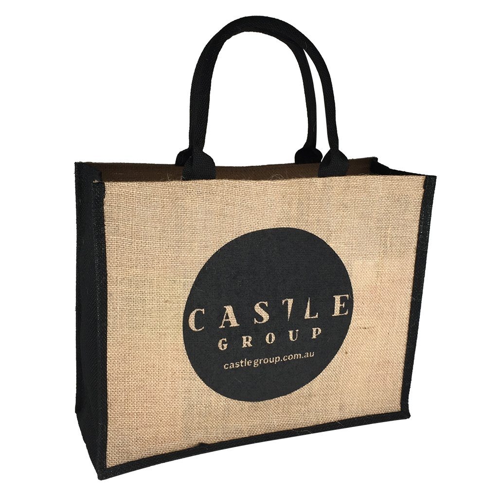 Stock Jute Bag Coloured-Black(SJB-02D) - greenpac.com.au