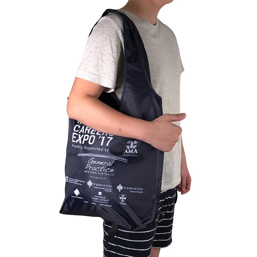 Stock Nylon Foldable Shopper(SNB-17D) - greenpac.com.au