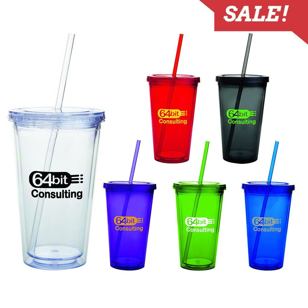 Double Wall Tumbler with Straw - 532ml(SDW-01) - greenpac.com.au
