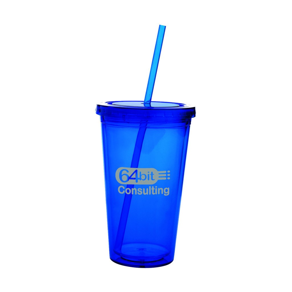 Double Wall Tumbler with Straw - 532ml(SDW-01) - greenpac.com.au