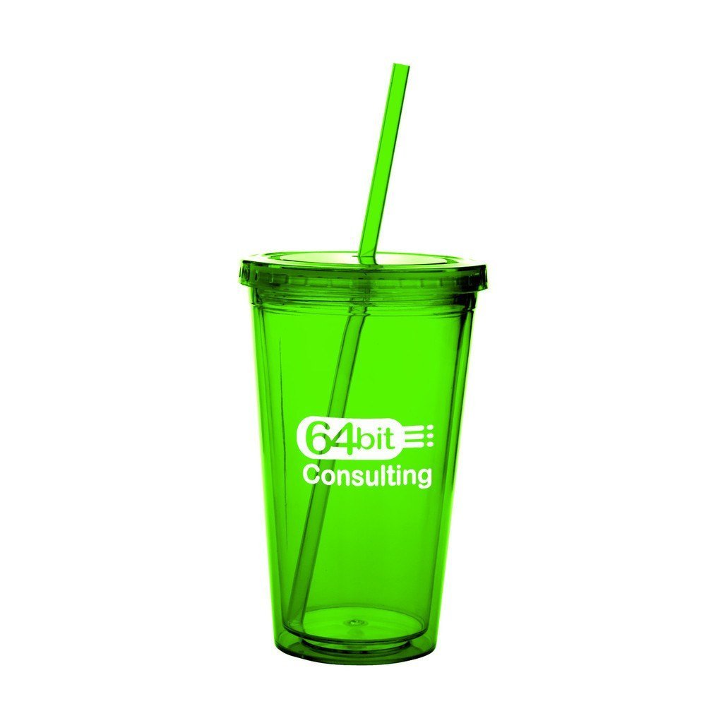 Double Wall Tumbler with Straw - 532ml(SDW-01) - greenpac.com.au