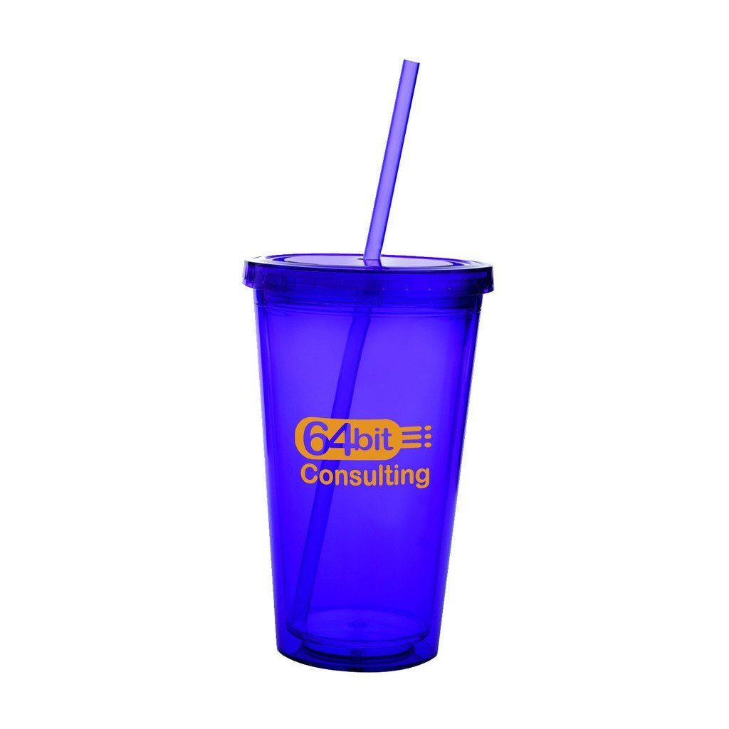 Double Wall Tumbler with Straw - 532ml(SDW-01) - greenpac.com.au