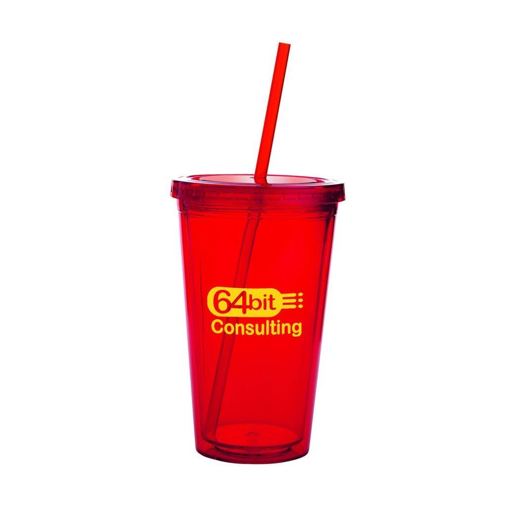 Double Wall Tumbler with Straw - 532ml(SDW-01) - greenpac.com.au