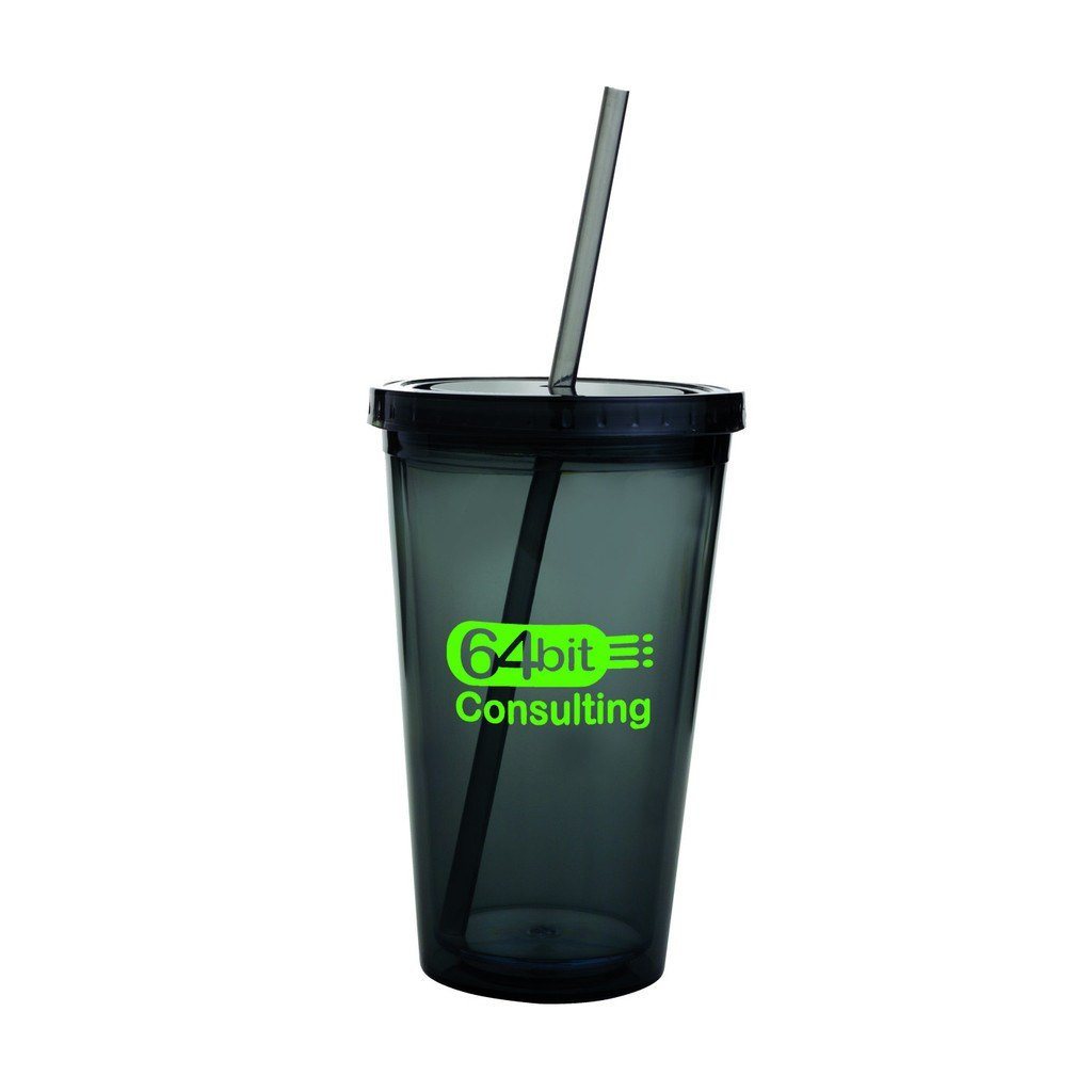 Double Wall Tumbler with Straw - 532ml(SDW-01) - greenpac.com.au