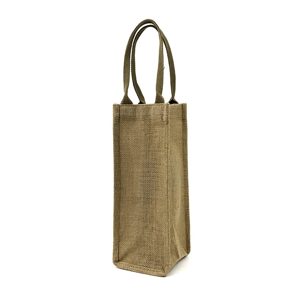 Jute 1 Bottle Wine Bag(JB-15) - greenpac.com.au