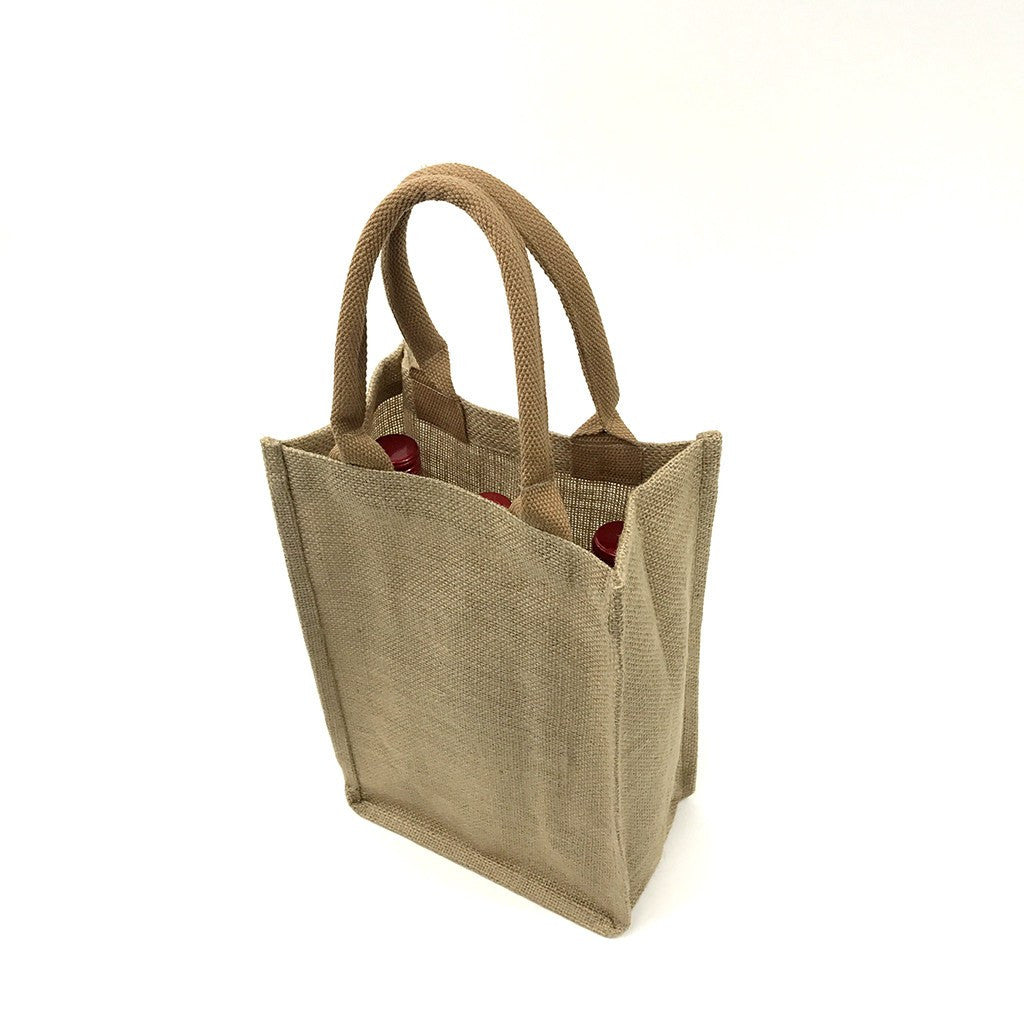 Jute 2 Bottles Wine Bag(JB-16) - greenpac.com.au