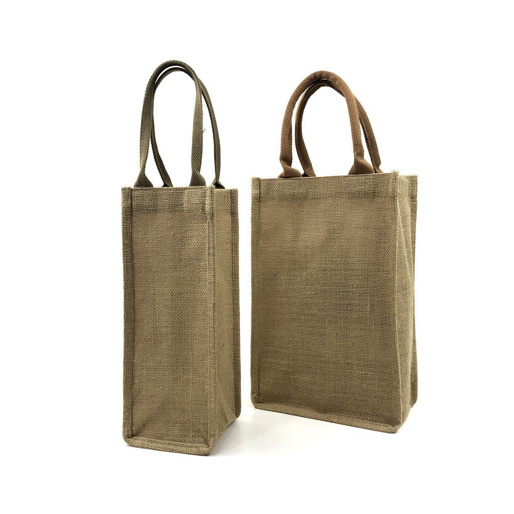 Jute 2 Bottles Wine Bag(JB-16) - greenpac.com.au