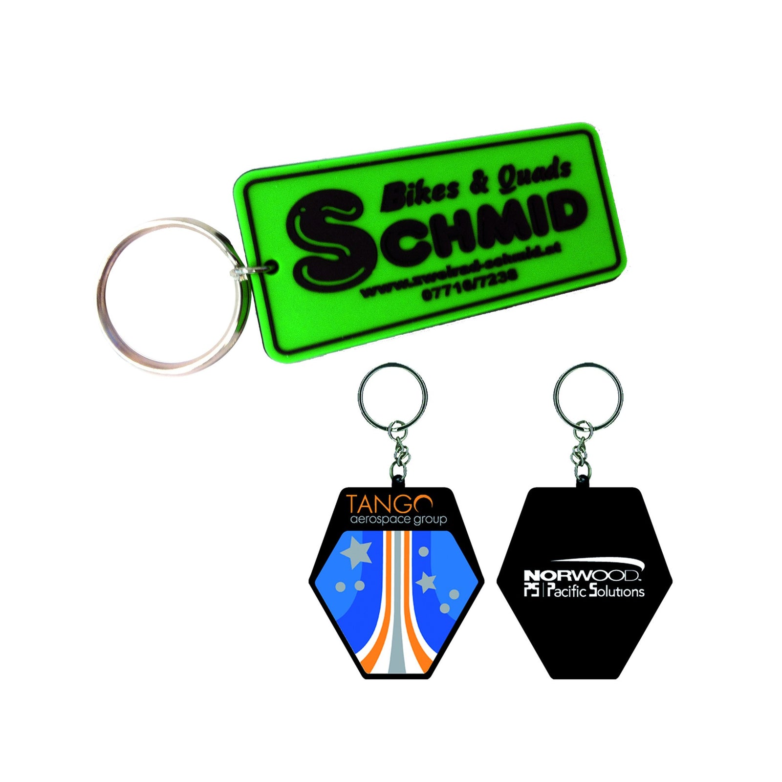 Custom PVC 2D Key Ring(SKH-04) - greenpac.com.au