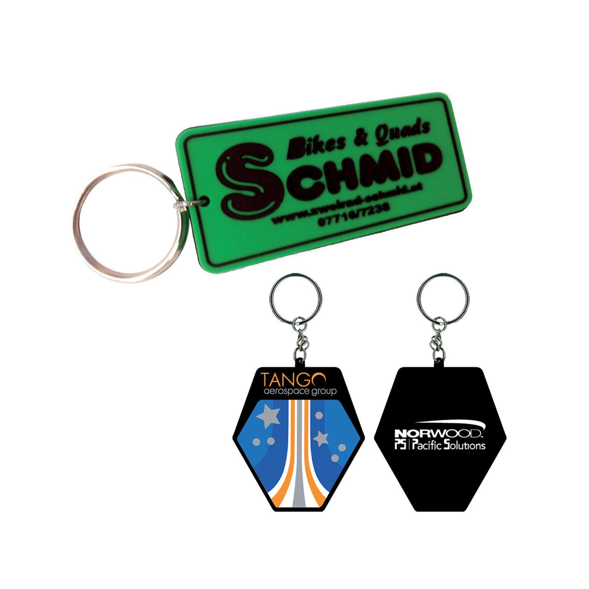Custom PVC 2D Key Ring(SKH-04) - greenpac.com.au