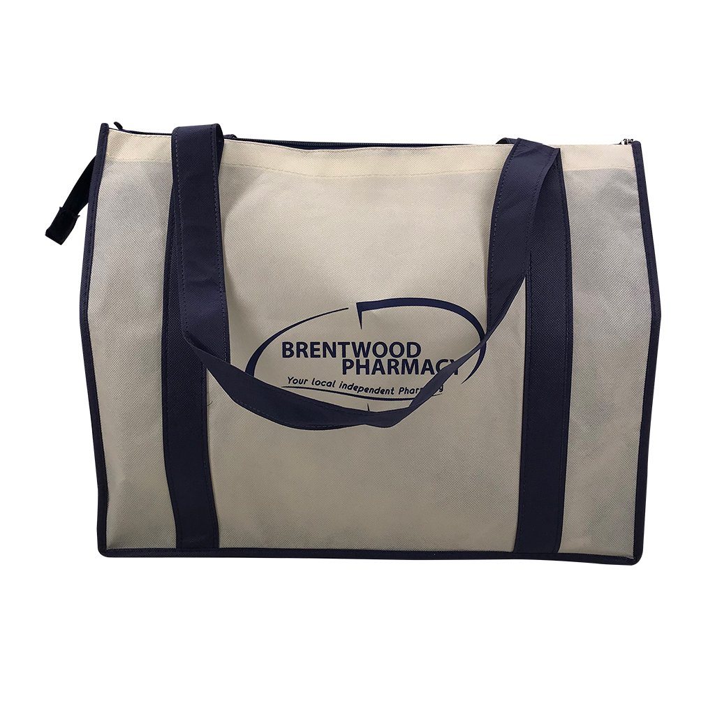 Stock NWPP Large Zipper Shopping Bag(SNB-38D) - greenpac.com.au