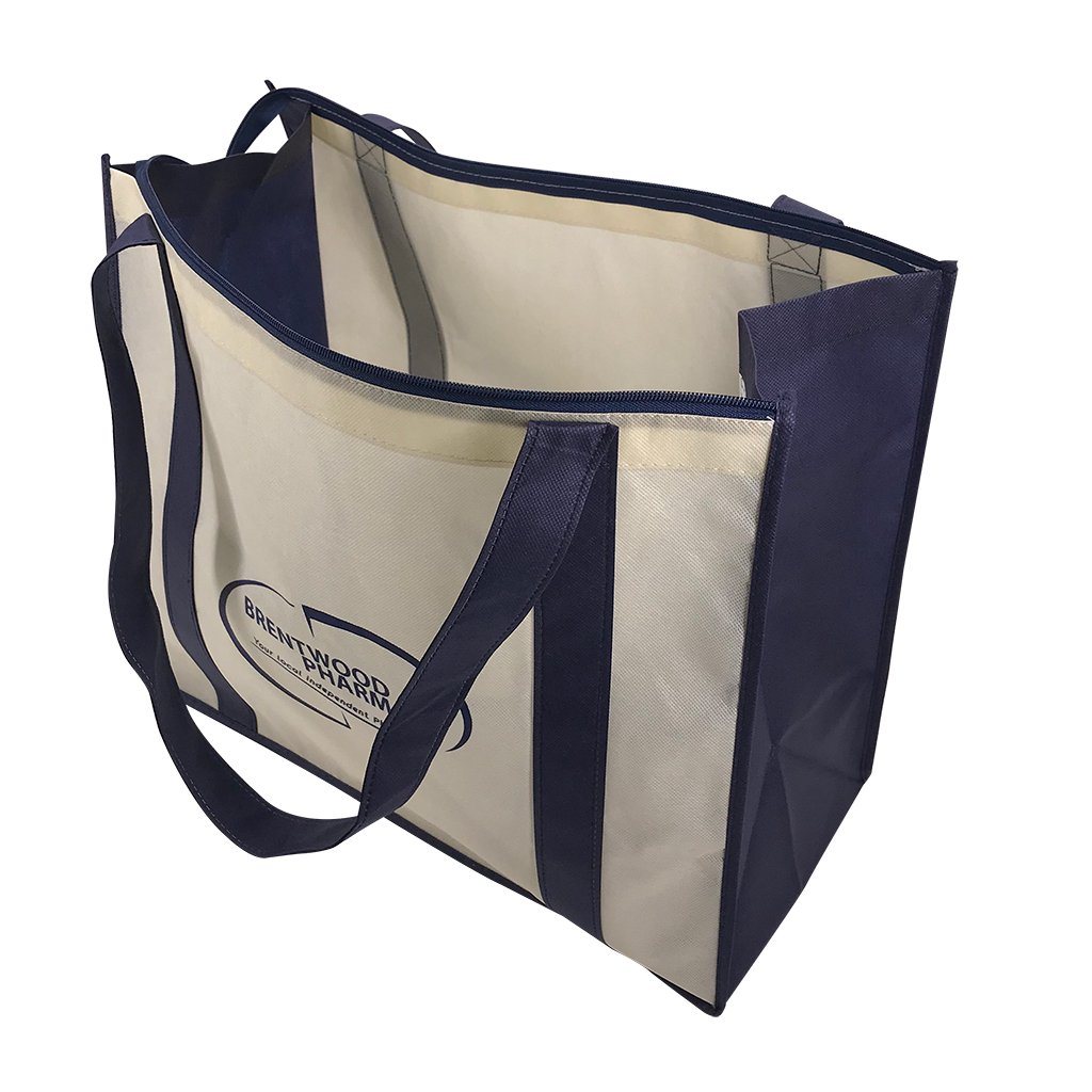 Stock NWPP Large Zipper Shopping Bag(SNB-38D) - greenpac.com.au