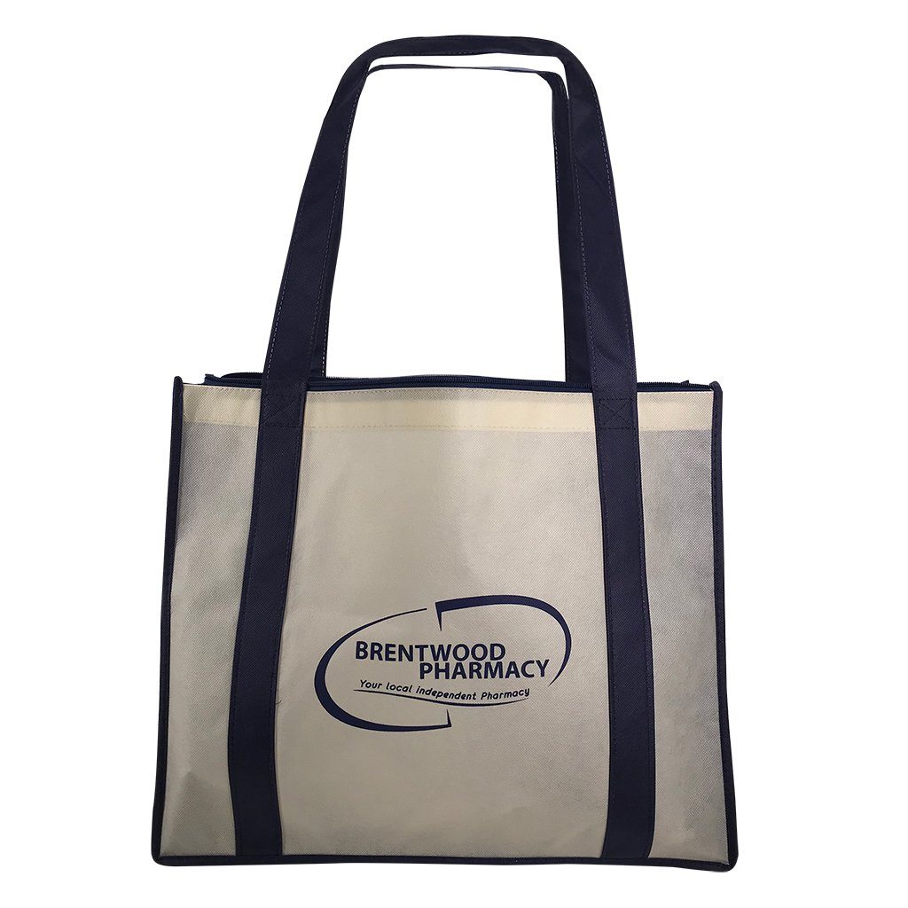 Stock NWPP Large Zipper Shopping Bag(SNB-38D) - greenpac.com.au