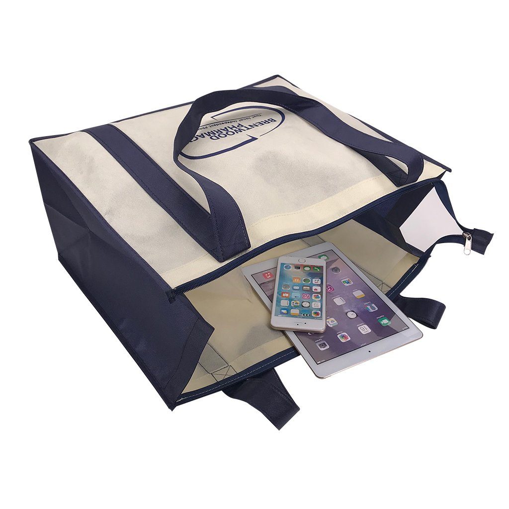 Stock NWPP Large Zipper Shopping Bag(SNB-38D) - greenpac.com.au