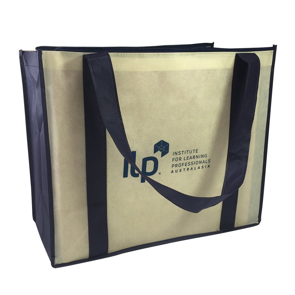 Stock NWPP Large Zipper Shopping Bag(SNB-38D) - greenpac.com.au