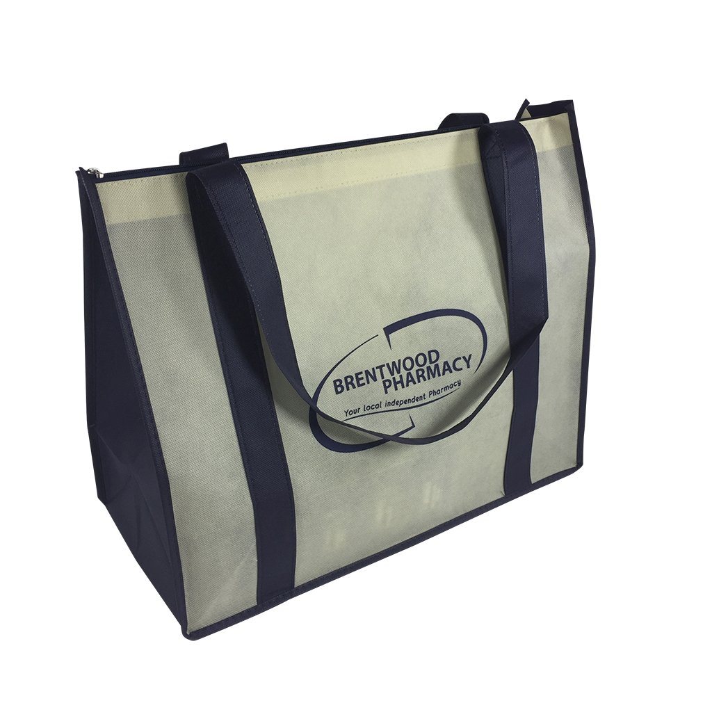 Stock NWPP Large Zipper Shopping Bag(SNB-38D) - greenpac.com.au