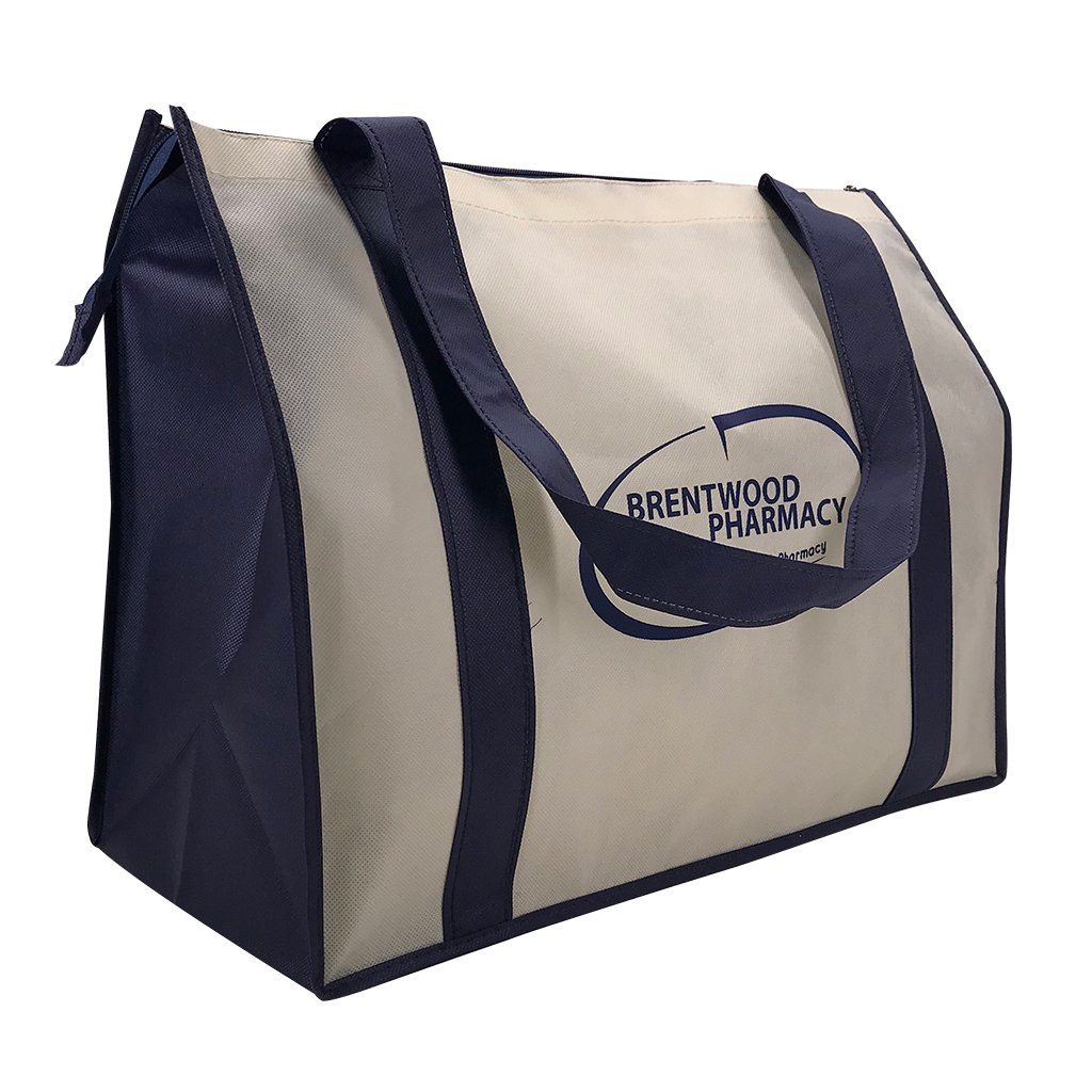 Stock NWPP Large Zipper Shopping Bag(SNB-38D) - greenpac.com.au