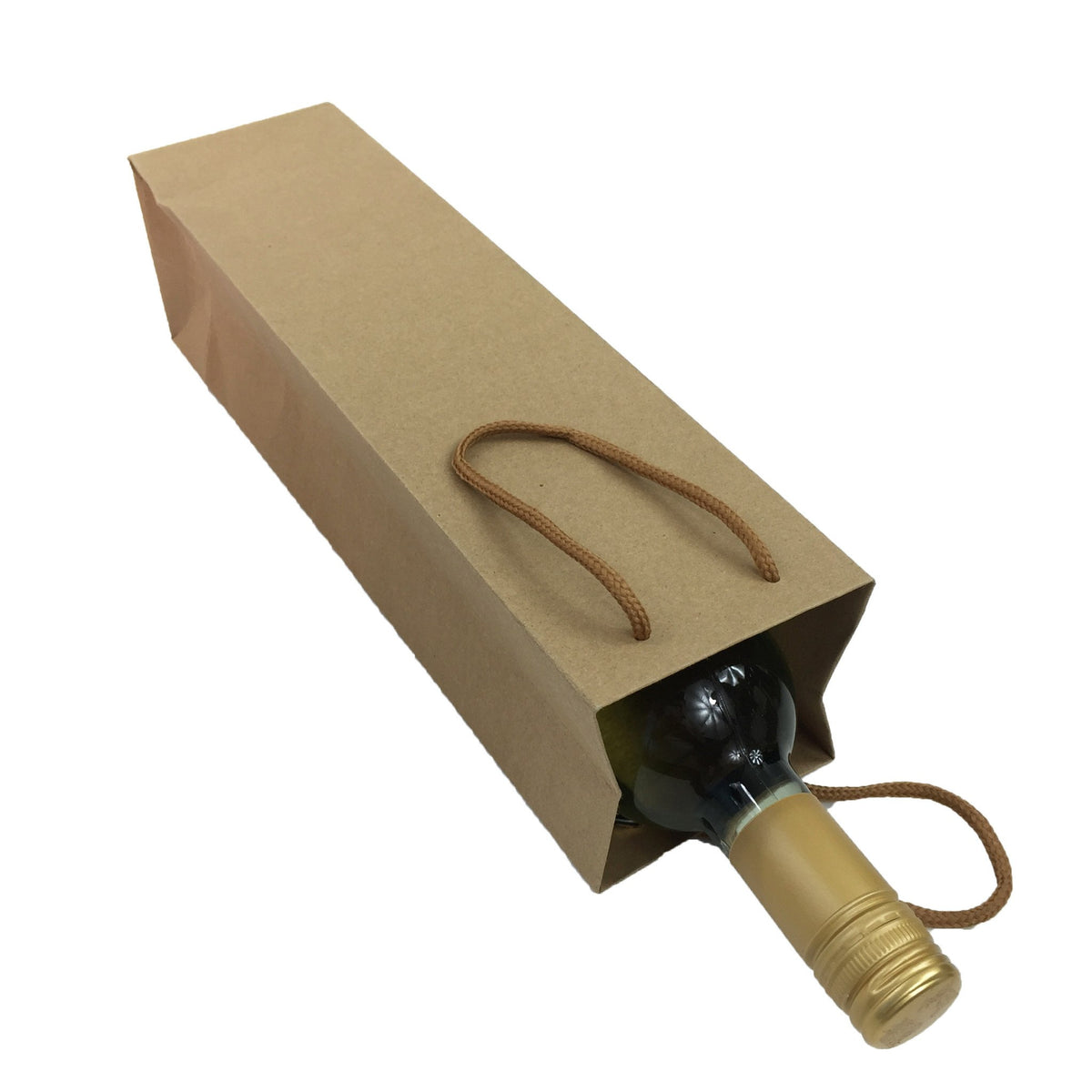 Kraft  Paper 1 Bottle Bag-Brown((KP-06) - greenpac.com.au