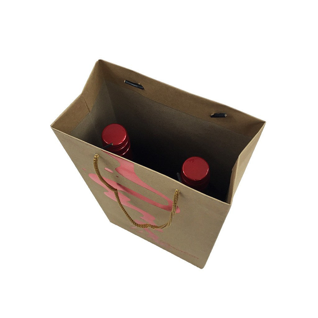 Kraft  Paper 2 Bottles Bag-Brown((KP-07) - greenpac.com.au
