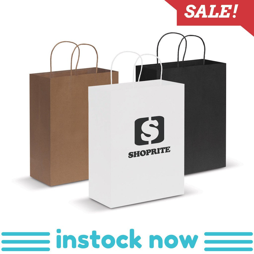 Stock Kraft Paper Carry Bag-Large(SLP-07T) - greenpac.com.au
