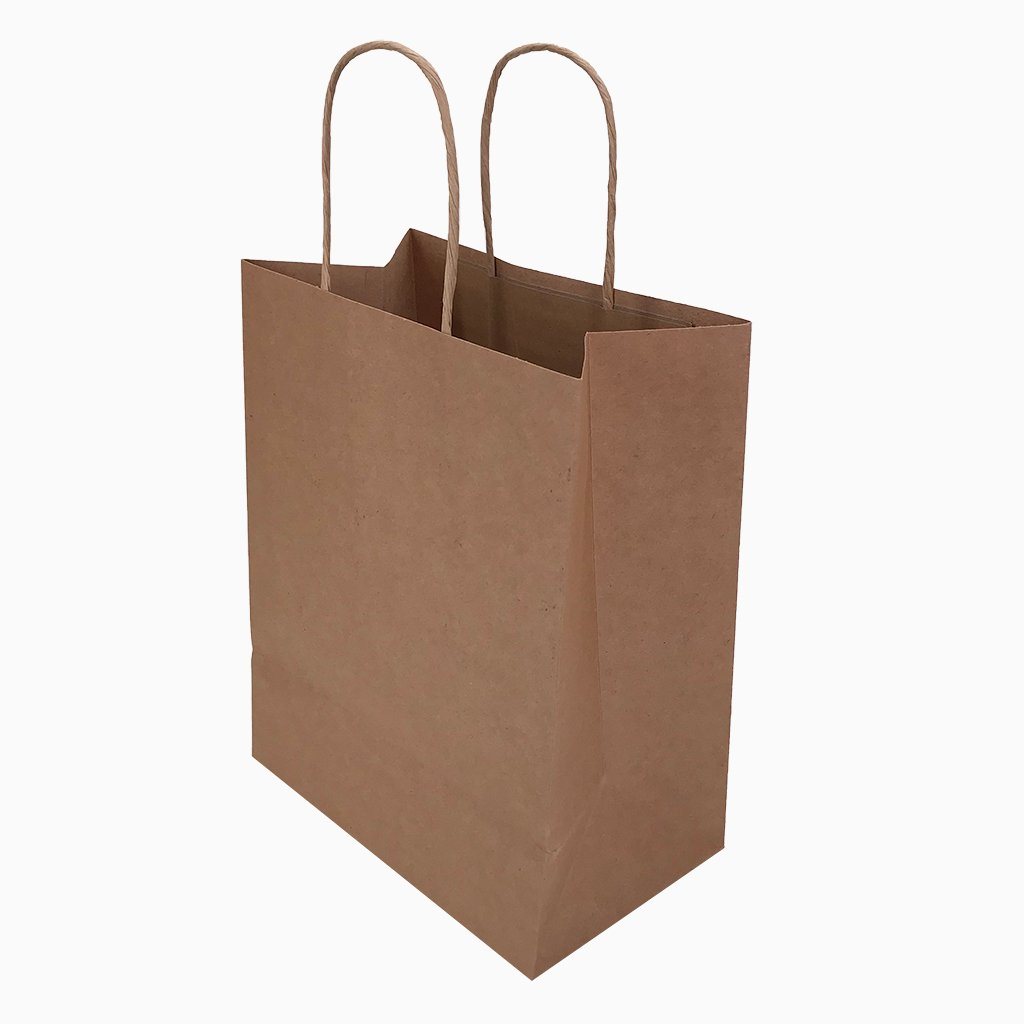 Stock Kraft Paper Carry Bag-Medium(SLP-06T) - greenpac.com.au