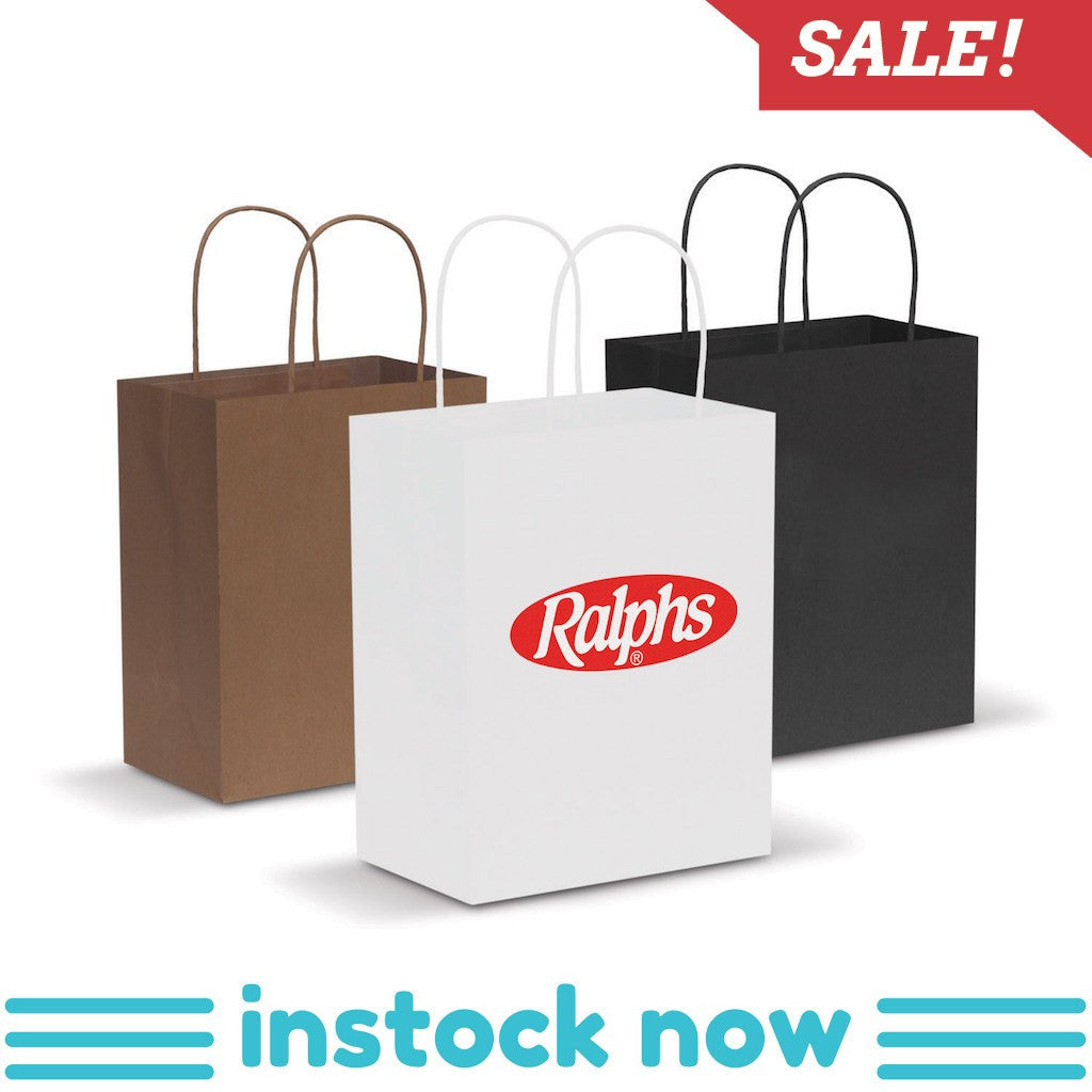 Stock Kraft Paper Carry Bag-Medium(SLP-06T) - greenpac.com.au