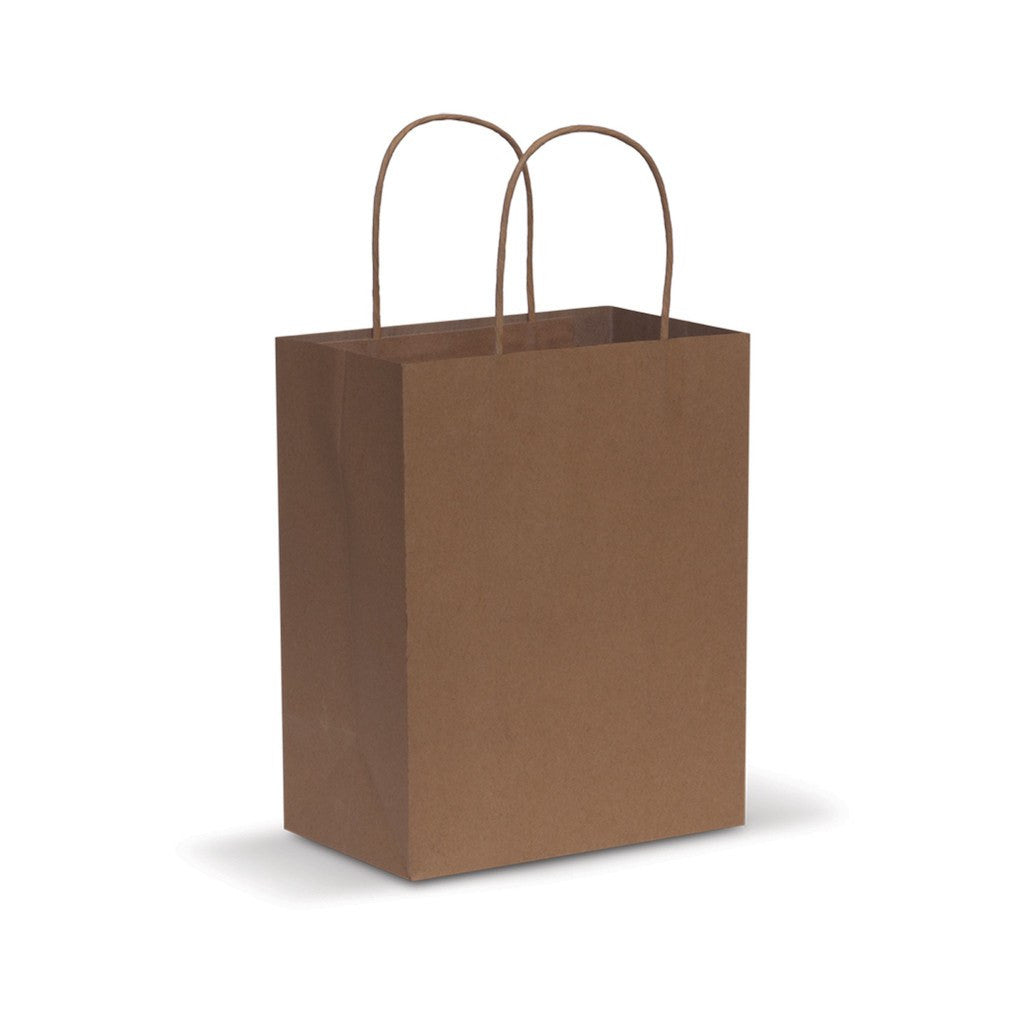 Stock Kraft Paper Carry Bag-Medium(SLP-06T) - greenpac.com.au
