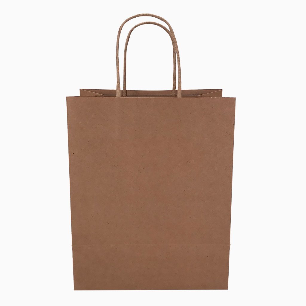 Stock Kraft Paper Carry Bag-Medium(SLP-06T) - greenpac.com.au