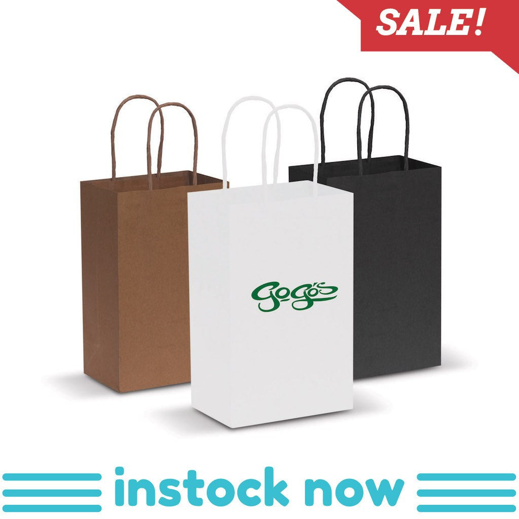 Stock Kraft Paper Carry Bag-Small(SLP-05T) - greenpac.com.au