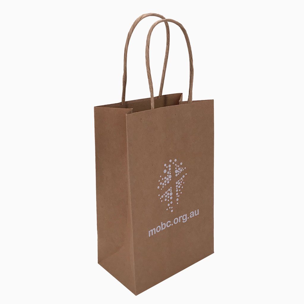 Stock Kraft Paper Carry Bag-Small(SLP-05T) - greenpac.com.au