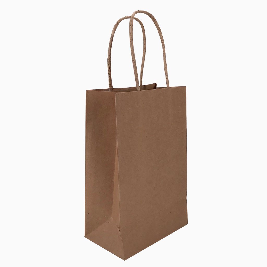 Stock Kraft Paper Carry Bag-Small(SLP-05T) - greenpac.com.au