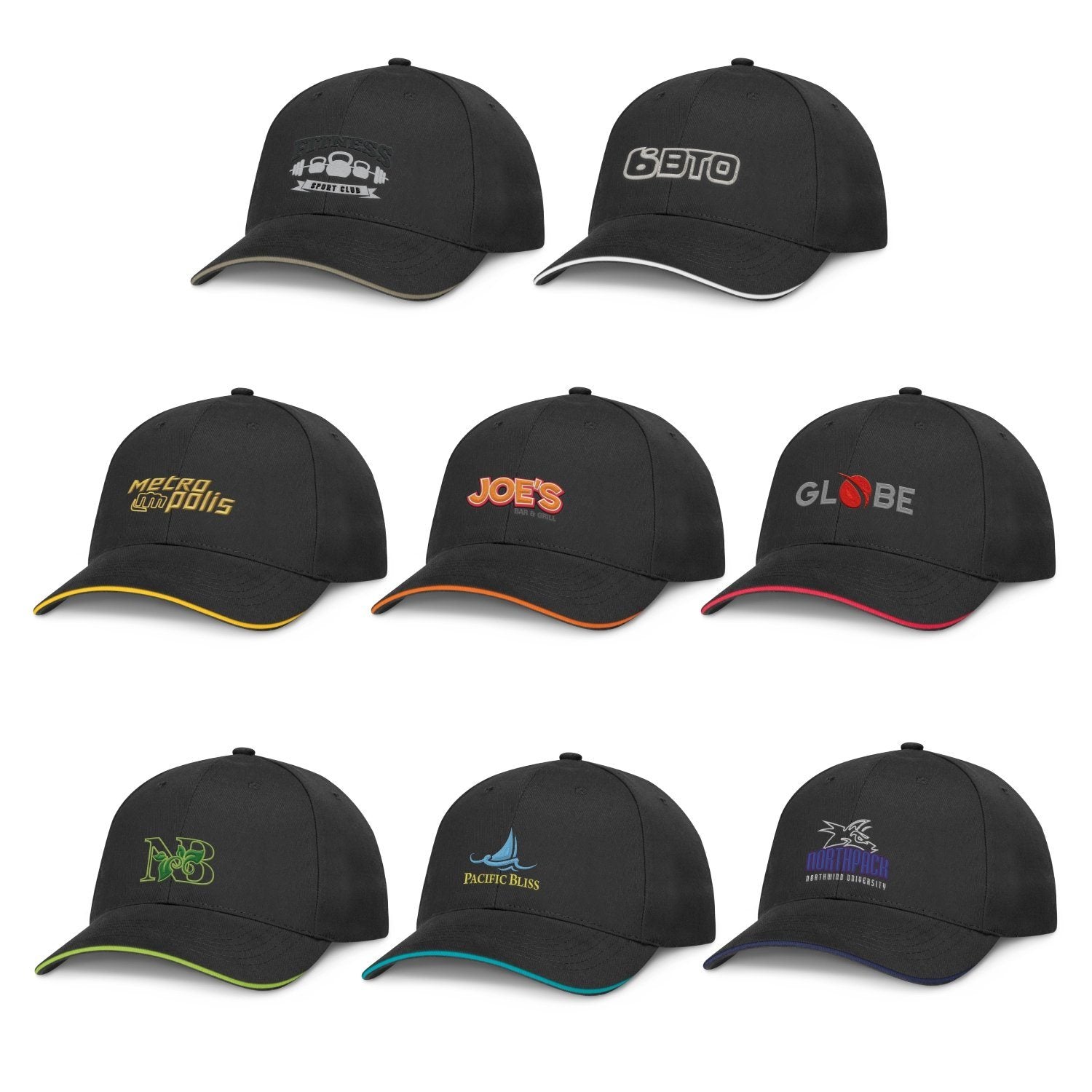 Premium Cotton Cap - Black(SHW-21T) - greenpac.com.au