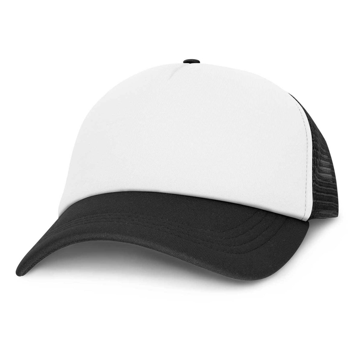 Premium Mesh Cap- White Front(SHW-08T) - greenpac.com.au