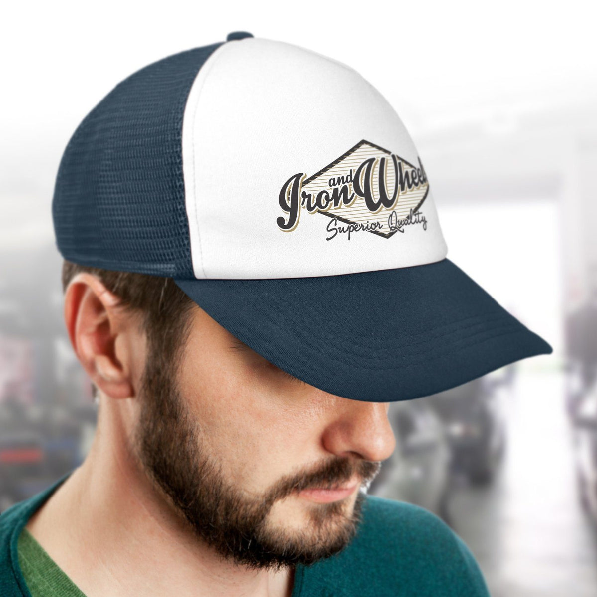 Premium Mesh Cap- White Front(SHW-08T) - greenpac.com.au