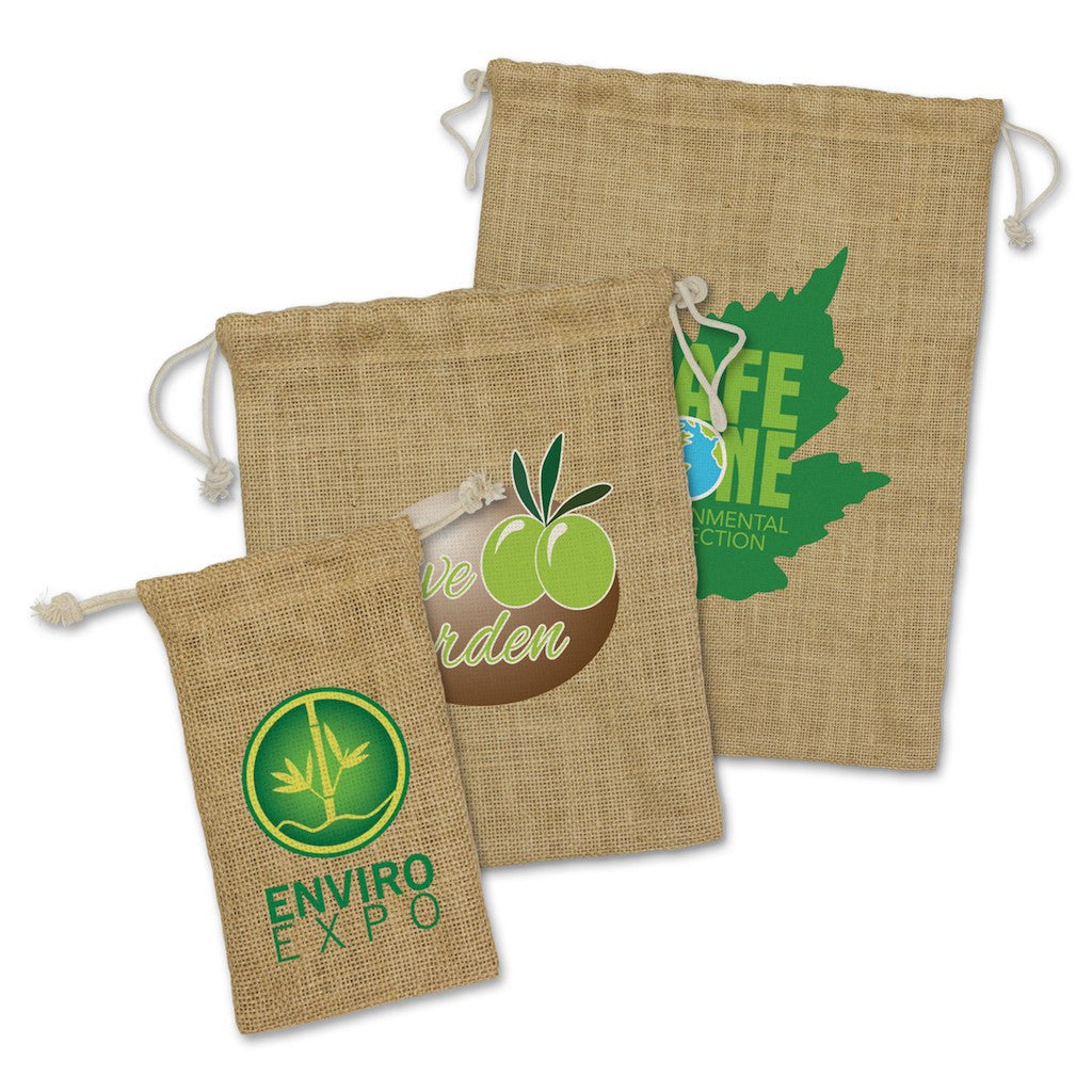 Stock Jute Drawstring Bag-Large(SJB-12T) - greenpac.com.au