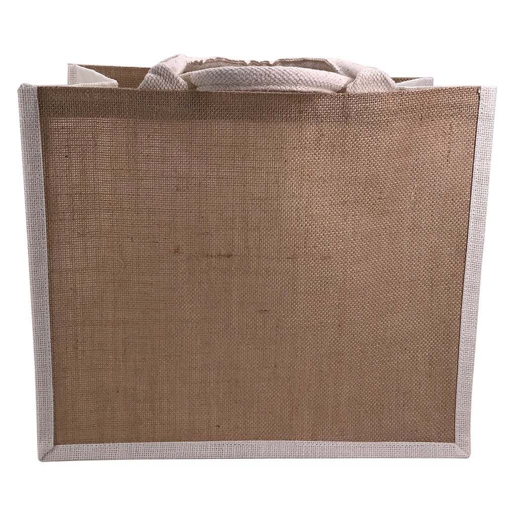 Stock Jute Shopper With Large Gusset-Coloured(SJB-08T) - greenpac.com.au