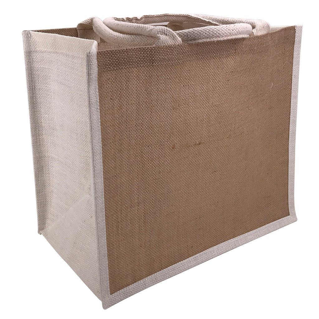 Stock Jute Shopper With Large Gusset-Coloured(SJB-08T) - greenpac.com.au