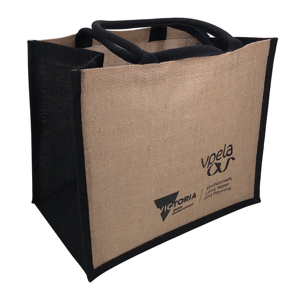 Stock Jute Shopper With Large Gusset-Coloured(SJB-08T) - greenpac.com.au