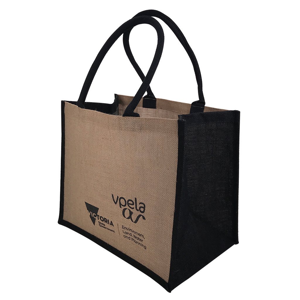 Stock Jute Shopper With Large Gusset-Coloured(SJB-08T) - greenpac.com.au