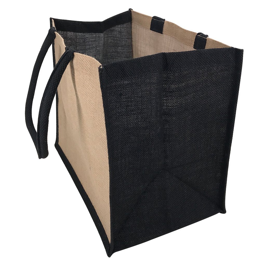 Stock Jute Shopper With Large Gusset-Coloured(SJB-08T) - greenpac.com.au