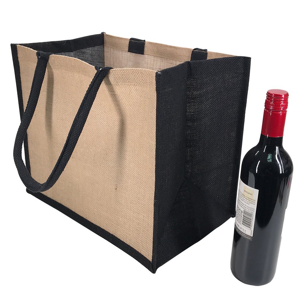 Stock Jute Shopper With Large Gusset-Coloured(SJB-08T) - greenpac.com.au