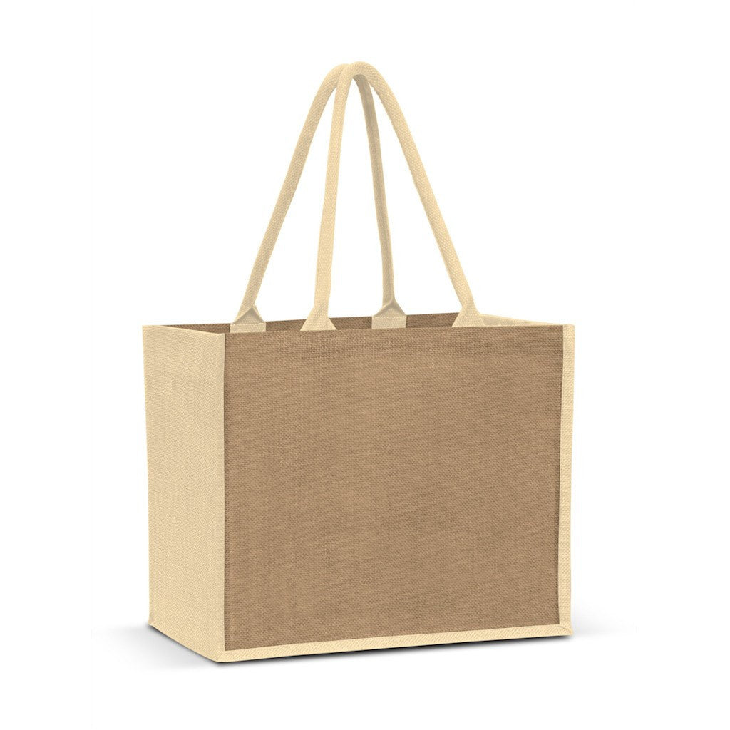 Stock Jute Shopper With Large Gusset-Coloured(SJB-08T) - greenpac.com.au